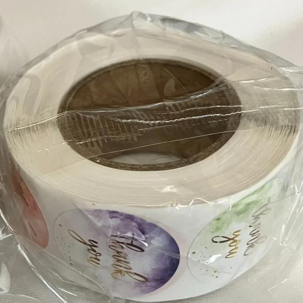 1500 Stickers - 3 x 500 Thank You Self Adhesive Stickers NEW TAX Write off